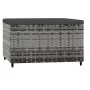 Garten-Fußhocker mit Kissen, 2 Stück, graues synthetisches Rattan von vidaXL, Hocker für den Außenbereich - Ref: Foro24-31977...