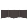 Divider screen with 4 brown fabric panels 698x180 cm by vidaXL, Room dividers - Ref: Foro24-350283, Price: 65,86 €, Discount: %