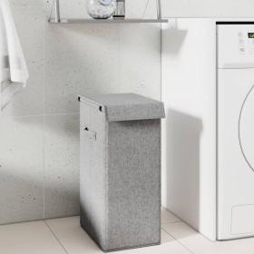 Grauer Wäschekorb aus synthetischem Leinen, 26 x 34,5 x 59,5 cm von vidaXL, Wäschekörbe - Ref: Foro24-351039, Preis: 26,20 €,...