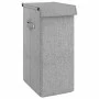 Gray synthetic linen folding laundry basket 26x34.5x59.5 cm by vidaXL, Laundry baskets - Ref: Foro24-351039, Price: 25,68 €, ...