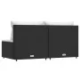 Central garden sofas with cushions 2 units black synthetic rattan by vidaXL, Outdoor sofas - Ref: Foro24-319738, Price: 153,9...