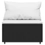 Central garden sofas with cushions 2 units black synthetic rattan by vidaXL, Outdoor sofas - Ref: Foro24-319738, Price: 153,9...
