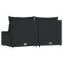 Central garden sofas with cushions 2 units black synthetic rattan by vidaXL, Outdoor sofas - Ref: Foro24-319786, Price: 156,9...