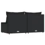 Central garden sofas with cushions 2 units black synthetic rattan by vidaXL, Outdoor sofas - Ref: Foro24-319786, Price: 152,0...