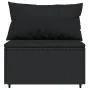 Central garden sofas with cushions 2 units black synthetic rattan by vidaXL, Outdoor sofas - Ref: Foro24-319786, Price: 152,0...
