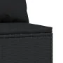 Central garden sofas with cushions 2 units black synthetic rattan by vidaXL, Outdoor sofas - Ref: Foro24-319786, Price: 152,0...