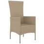 Sillas de jardín con cojines 4 unidades ratán sintético beige de vidaXL, Sillas de jardín - Ref: Foro24-319533, Precio: 300,4...