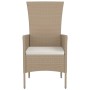 Sillas de jardín con cojines 4 unidades ratán sintético beige de vidaXL, Sillas de jardín - Ref: Foro24-319533, Precio: 300,4...