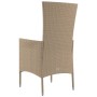 Sillas de jardín con cojines 4 unidades ratán sintético beige de vidaXL, Sillas de jardín - Ref: Foro24-319533, Precio: 300,4...