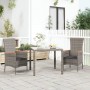 Gartenstühle mit Kissen 2 Einheiten graues synthetisches Rattan von vidaXL, Gartenstühle - Ref: Foro24-319526, Preis: 162,94 ...
