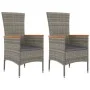 Garden chairs with cushions 2 units gray synthetic rattan by vidaXL, Garden chairs - Ref: Foro24-319526, Price: 157,58 €, Dis...