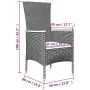 Garden chairs with cushions 2 units gray synthetic rattan by vidaXL, Garden chairs - Ref: Foro24-319526, Price: 157,58 €, Dis...