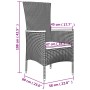 Gartenstühle mit Kissen 2 Einheiten graues synthetisches Rattan von vidaXL, Gartenstühle - Ref: Foro24-319526, Preis: 162,94 ...