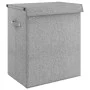 Folding laundry basket made of gray synthetic linen 51x34.5x59.5 cm by vidaXL, Laundry baskets - Ref: Foro24-351040, Price: 4...