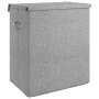 Folding laundry basket made of gray synthetic linen 51x34.5x59.5 cm by vidaXL, Laundry baskets - Ref: Foro24-351040, Price: 4...