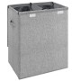 Folding laundry basket made of gray synthetic linen 51x34.5x59.5 cm by vidaXL, Laundry baskets - Ref: Foro24-351040, Price: 4...