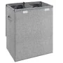 Folding laundry basket made of gray synthetic linen 51x34.5x59.5 cm by vidaXL, Laundry baskets - Ref: Foro24-351040, Price: 4...