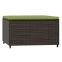 Gartenhocker mit braunem synthetischem Rattankissen von vidaXL, Hocker für den Außenbereich - Ref: Foro24-319836, Preis: 35,2...