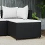 Gartenhocker mit schwarzem synthetischem Rattankissen von vidaXL, Hocker für den Außenbereich - Ref: Foro24-319740, Preis: 36...