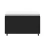 Garden footstool with black synthetic rattan cushion by vidaXL, Outdoor ottomans - Ref: Foro24-319740, Price: 36,54 €, Discou...