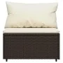 Central garden sofas with cushions 2 units brown synthetic rattan by vidaXL, Outdoor sofas - Ref: Foro24-319754, Price: 123,4...
