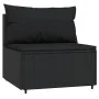 Central garden sofa with black synthetic rattan cushions by vidaXL, Outdoor sofas - Ref: Foro24-319785, Price: 68,81 €, Disco...