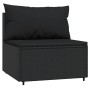 Zentrales Gartensofa mit schwarzen synthetischen Rattankissen von vidaXL, Outdoor-Sofas - Ref: Foro24-319785, Preis: 71,95 €,...
