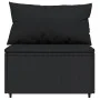 Central garden sofa with black synthetic rattan cushions by vidaXL, Outdoor sofas - Ref: Foro24-319785, Price: 68,81 €, Disco...
