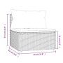 Zentrales Gartensofa mit schwarzen synthetischen Rattankissen von vidaXL, Outdoor-Sofas - Ref: Foro24-319785, Preis: 71,95 €,...