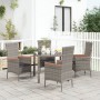 Gartenstühle mit Kissen 4 Einheiten synthetisches Rattangrau von vidaXL, Gartenstühle - Ref: Foro24-319528, Preis: 307,92 €, ...