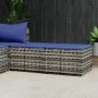 Garden footrest with cushions 2 pcs synthetic rattan gray by vidaXL, Outdoor ottomans - Ref: Foro24-319853, Price: 65,84 €, D...