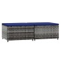 Garden footrest with cushions 2 pcs synthetic rattan gray by vidaXL, Outdoor ottomans - Ref: Foro24-319853, Price: 66,39 €, D...