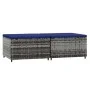 Garden footrest with cushions 2 pcs synthetic rattan gray by vidaXL, Outdoor ottomans - Ref: Foro24-319853, Price: 65,84 €, D...