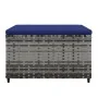 Garden footrest with cushions 2 pcs synthetic rattan gray by vidaXL, Outdoor ottomans - Ref: Foro24-319853, Price: 65,84 €, D...