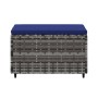 Garden footrest with cushions 2 pcs synthetic rattan gray by vidaXL, Outdoor ottomans - Ref: Foro24-319853, Price: 66,39 €, D...