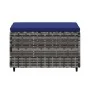 Garden footrest with cushions 2 pcs synthetic rattan gray by vidaXL, Outdoor ottomans - Ref: Foro24-319853, Price: 65,84 €, D...