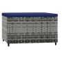 Garden footrest with cushions 2 pcs synthetic rattan gray by vidaXL, Outdoor ottomans - Ref: Foro24-319853, Price: 66,39 €, D...