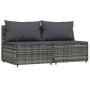 Central garden sofas with cushions 2 units gray synthetic rattan by vidaXL, Outdoor sofas - Ref: Foro24-319770, Price: 119,21...