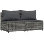 Central garden sofas with cushions 2 units gray synthetic rattan by vidaXL, Outdoor sofas - Ref: Foro24-319770, Price: 114,54...