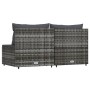 Central garden sofas with cushions 2 units gray synthetic rattan by vidaXL, Outdoor sofas - Ref: Foro24-319770, Price: 119,21...