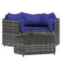 4-teiliges Gartenmöbel-Set und graue synthetische Rattankissen von vidaXL, Gartensets - Ref: Foro24-319856, Preis: 265,99 €, ...