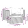 4-teiliges Gartenmöbel-Set und graue synthetische Rattankissen von vidaXL, Gartensets - Ref: Foro24-319856, Preis: 300,71 €, ...
