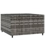 Mesa de centro jardín cuadrada ratán sintético gris 50x50x30 cm de vidaXL, Mesas de jardín - Ref: Foro24-319859, Precio: 59,6...