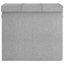 Grauer Wäschekorb aus synthetischem Leinen, 64,5 x 34,5 x 59 cm von vidaXL, Wäschekörbe - Ref: Foro24-351041, Preis: 29,58 €,...