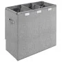 Gray synthetic linen folding laundry basket 64.5x34.5x59 cm by vidaXL, Laundry baskets - Ref: Foro24-351041, Price: 29,21 €, ...