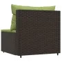 Central garden sofa with brown synthetic rattan cushions by vidaXL, Outdoor sofas - Ref: Foro24-319833, Price: 79,53 €, Disco...