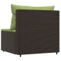 Zentrales Gartensofa mit braunen synthetischen Rattankissen von vidaXL, Outdoor-Sofas - Ref: Foro24-319833, Preis: 80,33 €, R...