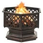 Brazier with steel poker 62x54x56 cm by vidaXL, Chimneys - Ref: Foro24-360060, Price: 131,91 €, Discount: %