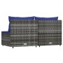 Central garden sofas with cushions 2 units gray synthetic rattan by vidaXL, Outdoor sofas - Ref: Foro24-319850, Price: 108,27...