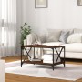Mesa de centro madera y hierro roble marrón 80x50x45 cm de vidaXL, Mesas de centro - Ref: Foro24-823321, Precio: 54,80 €